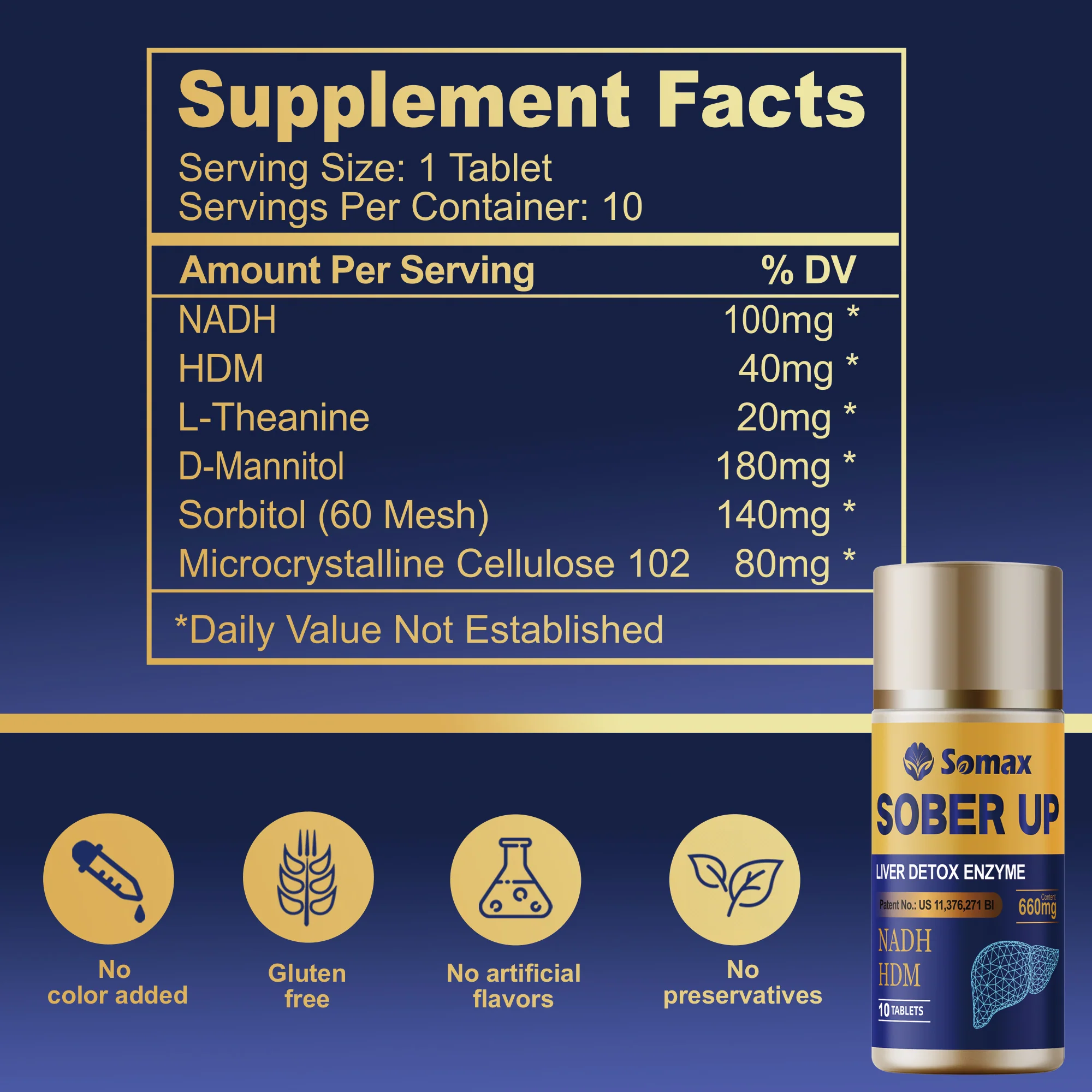 Somax post-drinking recovery nutrition supplement