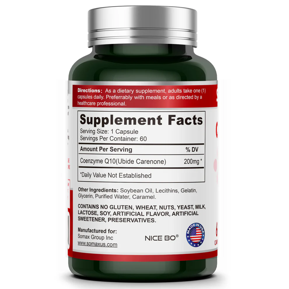 Somax CoQ10 heart health support - professional grade nutrition