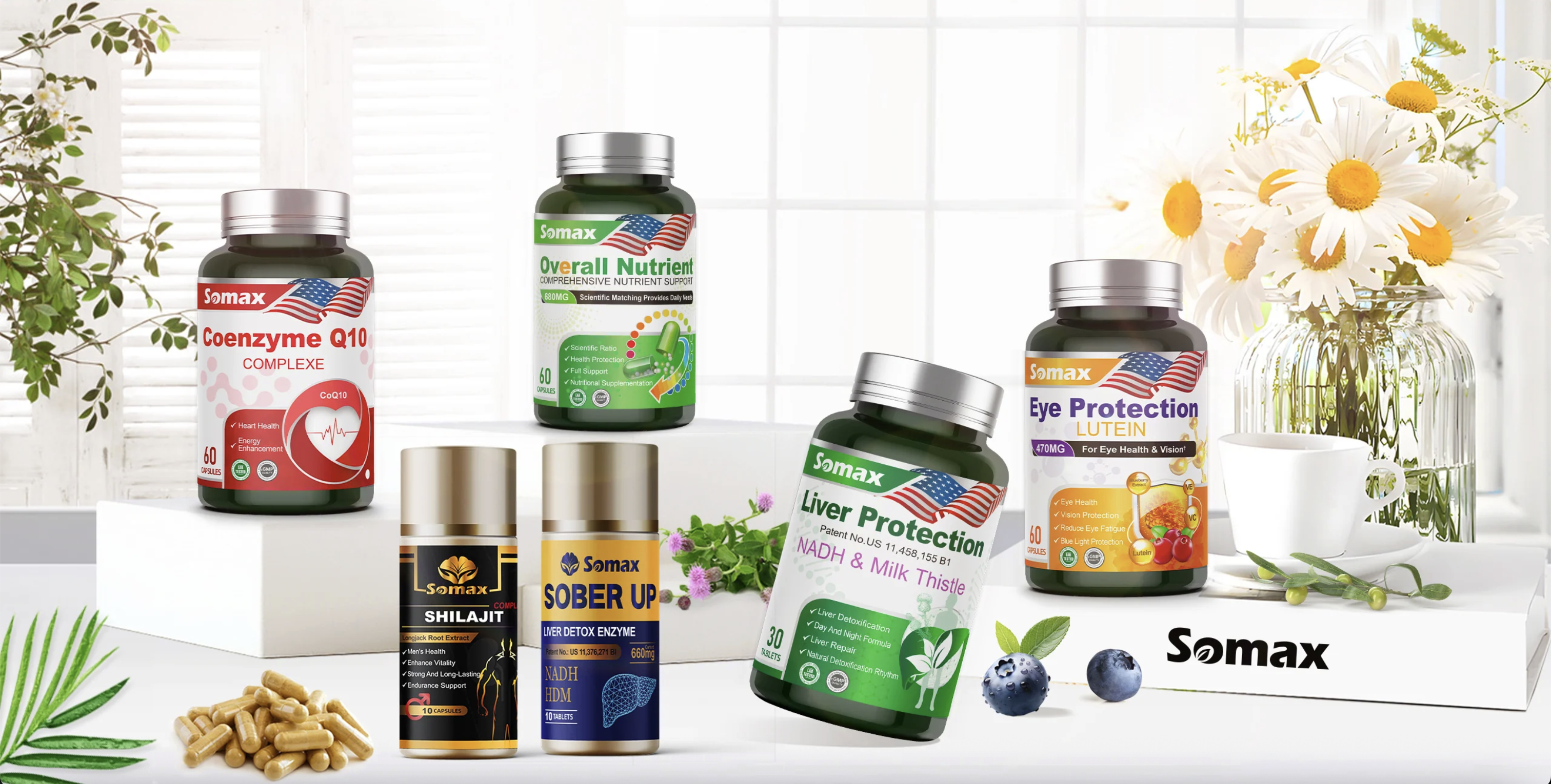 PureNutra Hubs 高品质营养补充剂产品系列展示